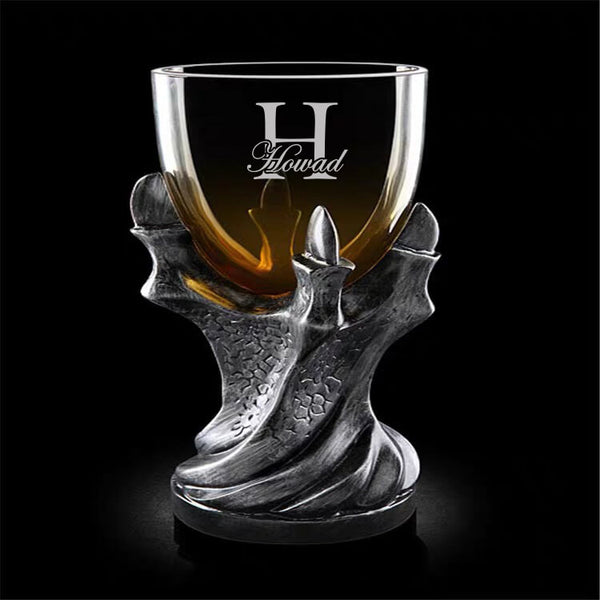【Metal Base Wine Glasses】個性酒杯 （文字雕刻禮物）客製化禮物 生日禮物 紀念禮物 - Design Your Own Wine