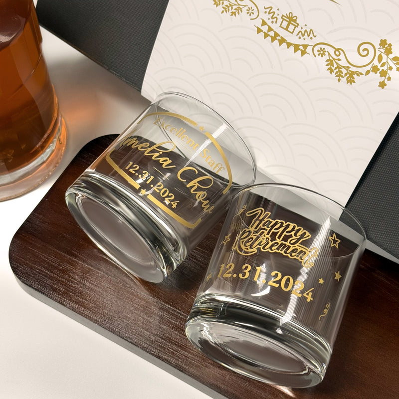 退休禮物 Whisky Gift Set|人像雕刻 客製化嚮Japanese Harmony威士忌&Bottega威士忌杯套裝 紀念禮物 高端祝賀 DY04-286