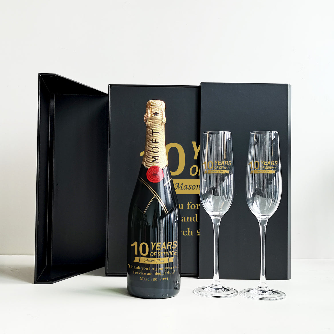 corporate gifts|Moët & Chandon Impérial & Champagne Glasses Gift Set - Design Your Own Wine