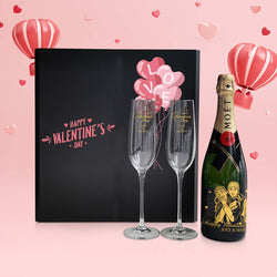 【Romantic Valentine's day】浪漫情人節香檳禮物（Moet 客製化）雕刻禮物