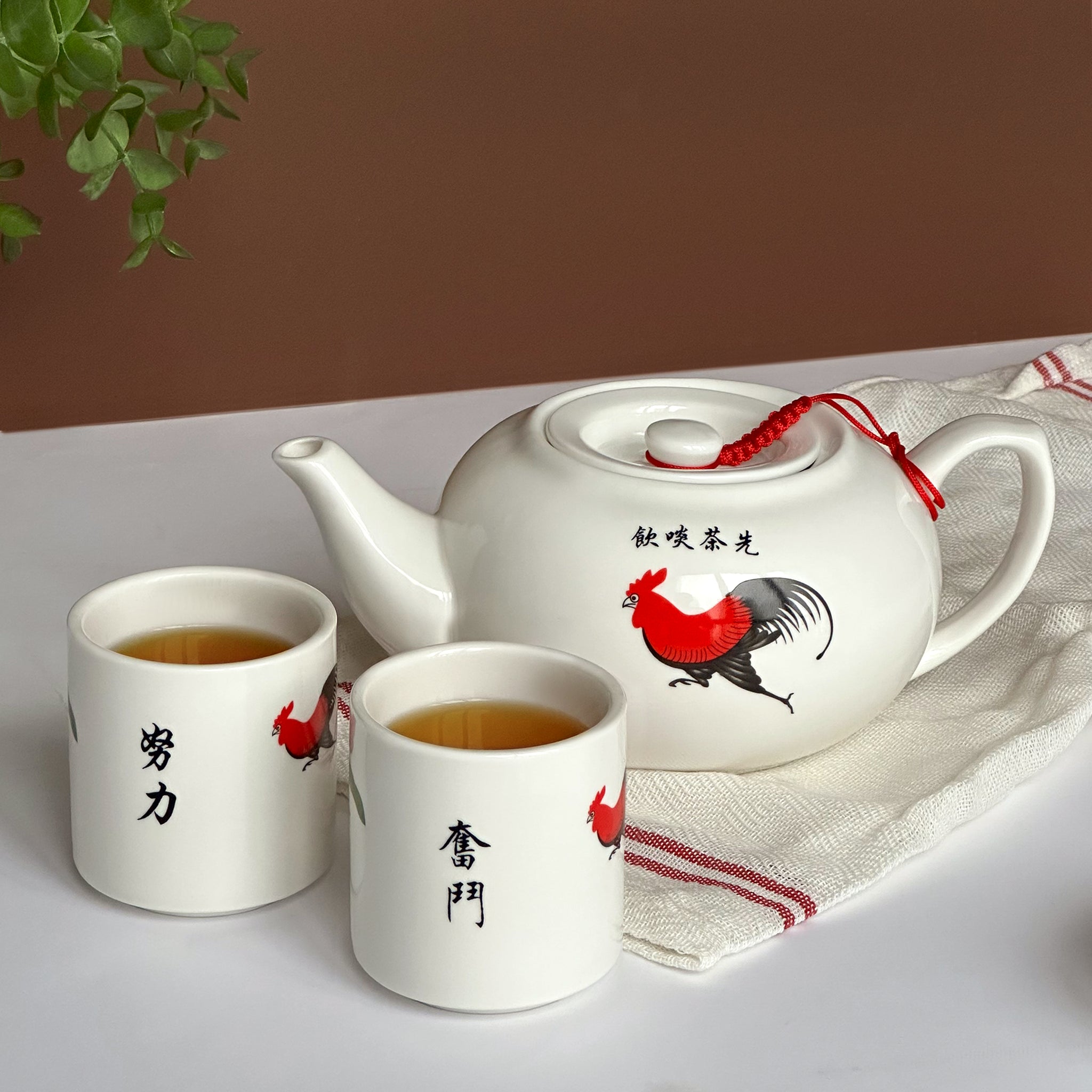 復古雞公茶壺 丨文字訂製 茶具禮盒 香港經典懷舊泡茶禮盒 送長輩朋友紀念禮物 移民禮物 生日驚喜新家禮物  Vintage Rooster Teapot Set-DY02-99 - Design Your Own Wine