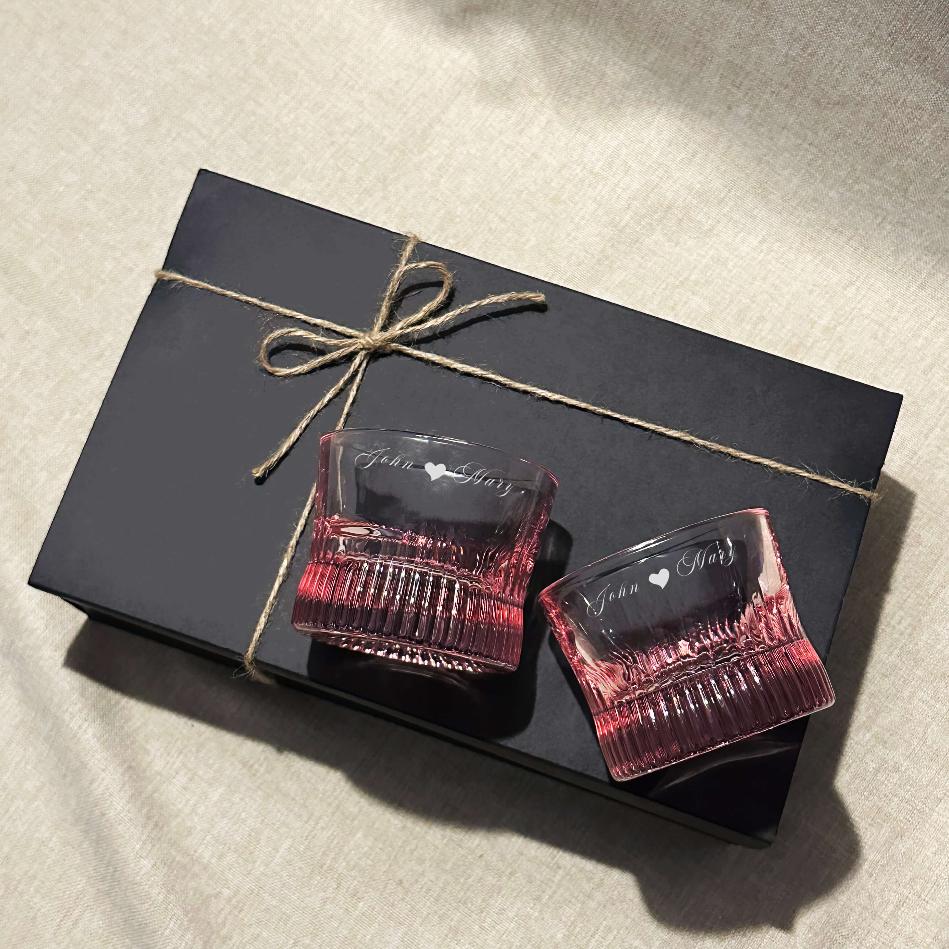 粉色威士忌杯 女士小眾設計款禮盒 創意刻字 生日週年禮物 送禮水杯洋酒杯Whiskey Glass Pink-DY01-369 - Design Your Own Wine