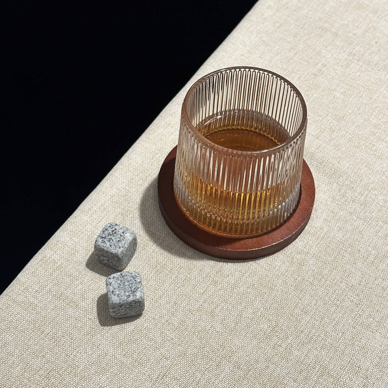 豎紋旋轉威士忌杯  小眾聖經雕刻設計威士忌對杯 創意客製化禮物Whiskey Glass-DY01-372