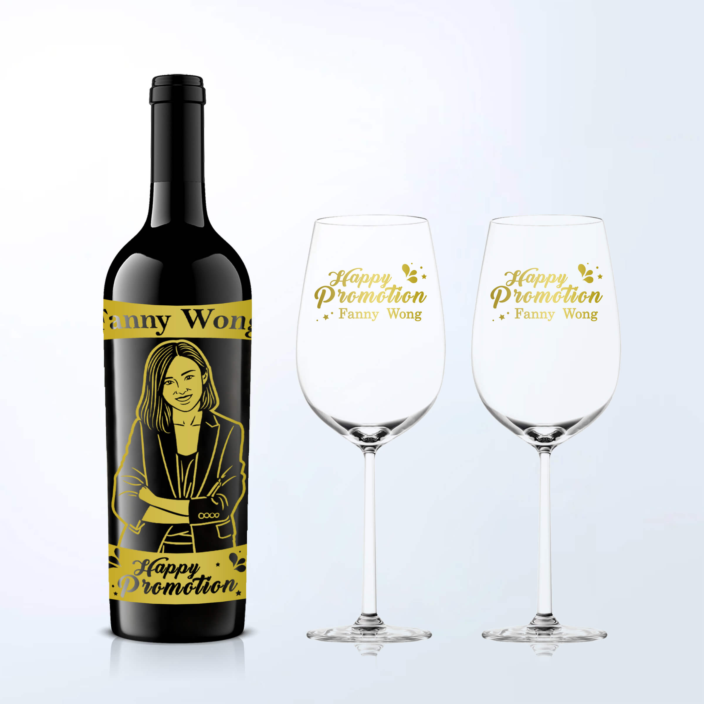 Yao Family Wines| 人像雕刻 文字訂製雕刻禮物 紀念禮物（客製化）結婚禮物 榮休禮物 生日禮物 - Design Your Own Wine