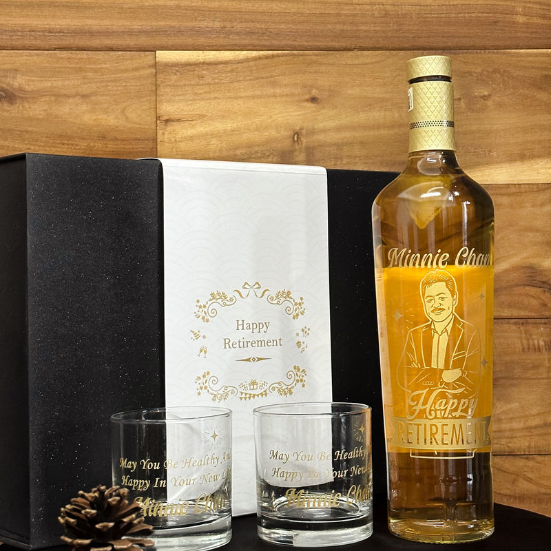 公司禮物丨Macallan Sherry Oak 12 Gift Set |麥卡倫雪莉桶12年&Bottega威士忌杯套裝 退休感謝禮物DY04-184 - Design Your Own Wine