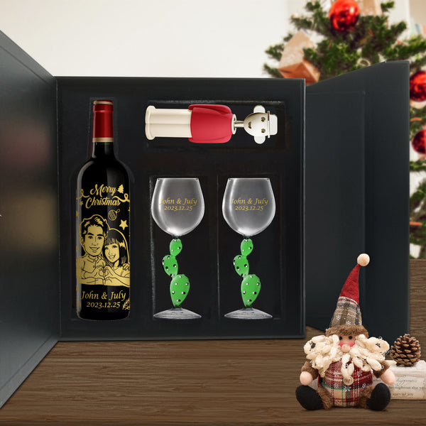 聖誕禮盒| 聖誕禮物套裝 （客製化）雕刻禮物 紅酒禮物 送朋友送客戶 - Design Your Own Wine