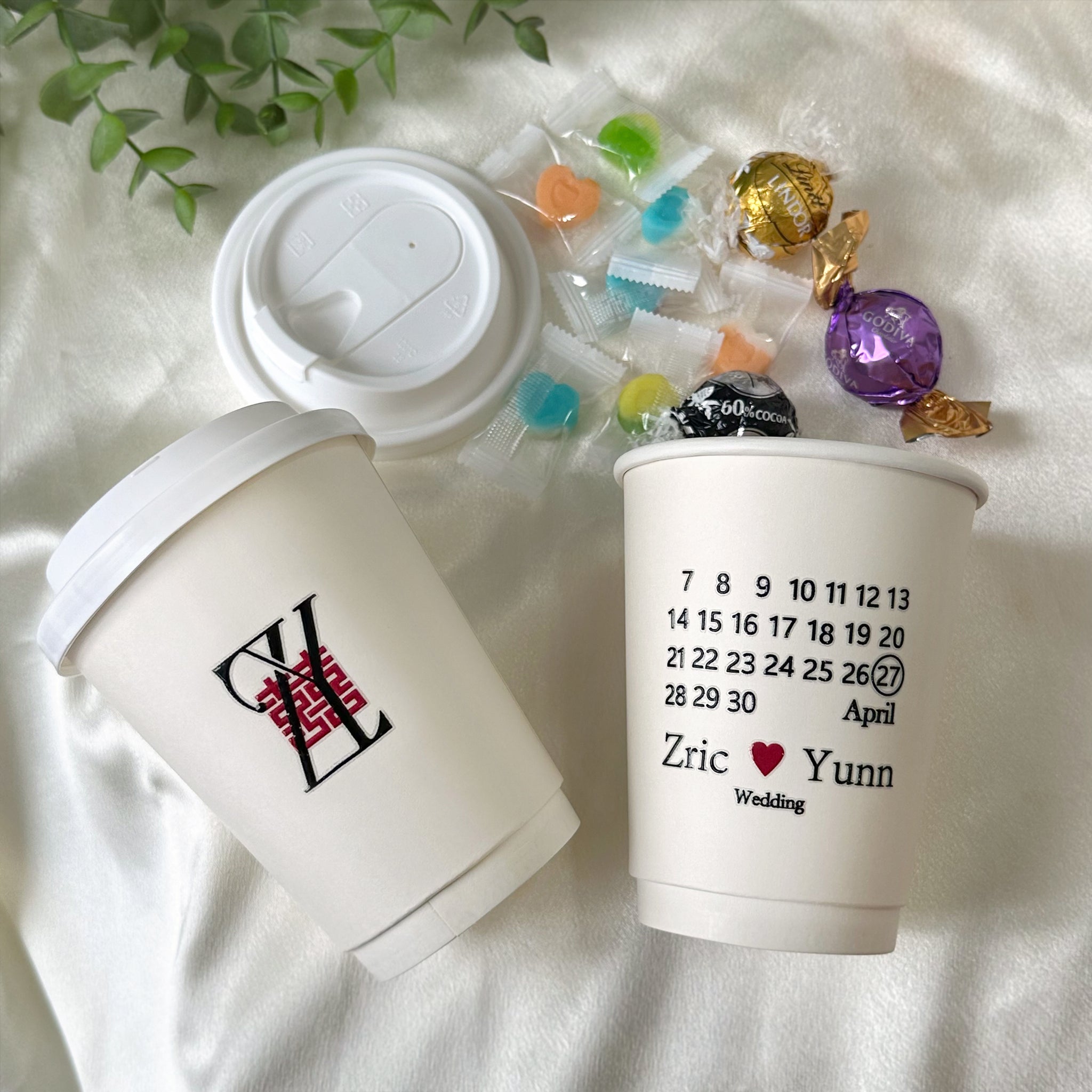 婚禮伴手禮訂製 喜糖盒子 新人名字日期定制 訂婚必備 儀式感小物 婚慶紙杯客製化送客人姐妹wedding souvenirs-2-DY01-387 - Design Your Own Wine