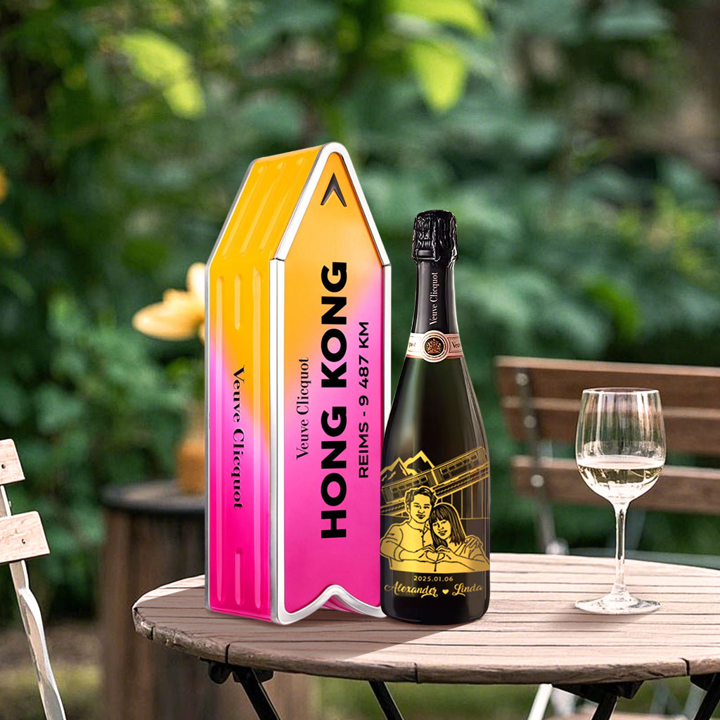 Veuve Clicquot Brut Rosé with Engraving |凱歌玫瑰香檳（含人像雕刻） 原裝箭頭香檳禮盒 - Design Your Own Wine