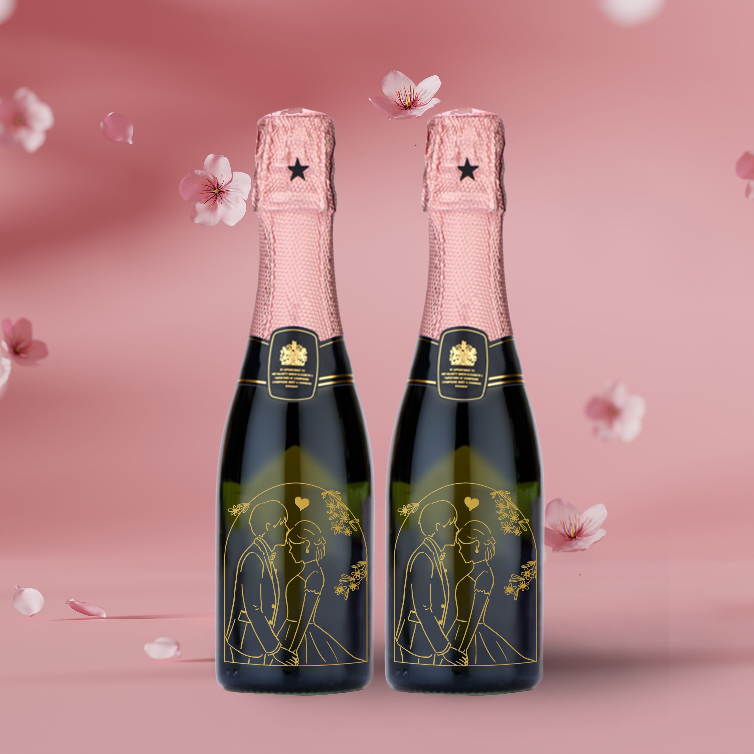 客製化禮物|Mini Moët & Chandon Rose Impérial 結婚禮物（訂製雕刻）慶祝禮物 - Design Your Own Wine