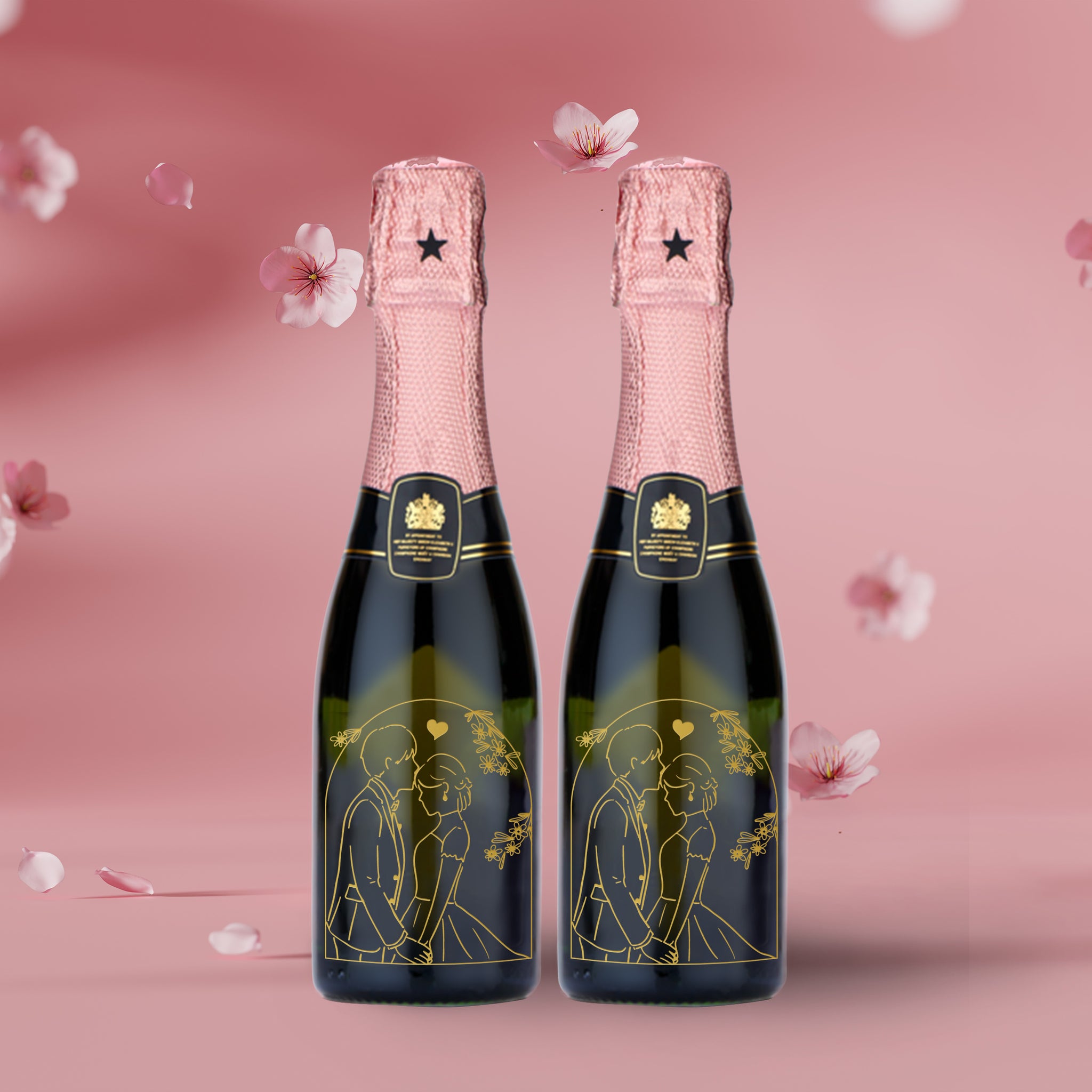 客製化禮物|Mini Moët & Chandon Rose Impérial 結婚禮物（訂製雕刻）慶祝禮物 - Design Your Own Wine