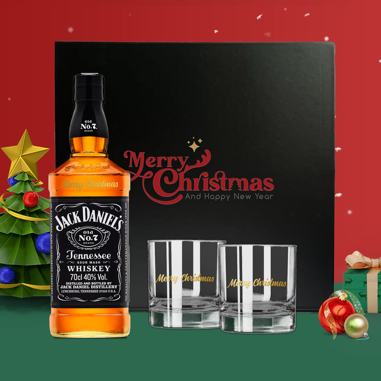 Jack Daniel’s Old No.7 Whiskey Gift Set|客製化雕刻禮物 聖誕禮物 交換禮物 - Design Your Own Wine