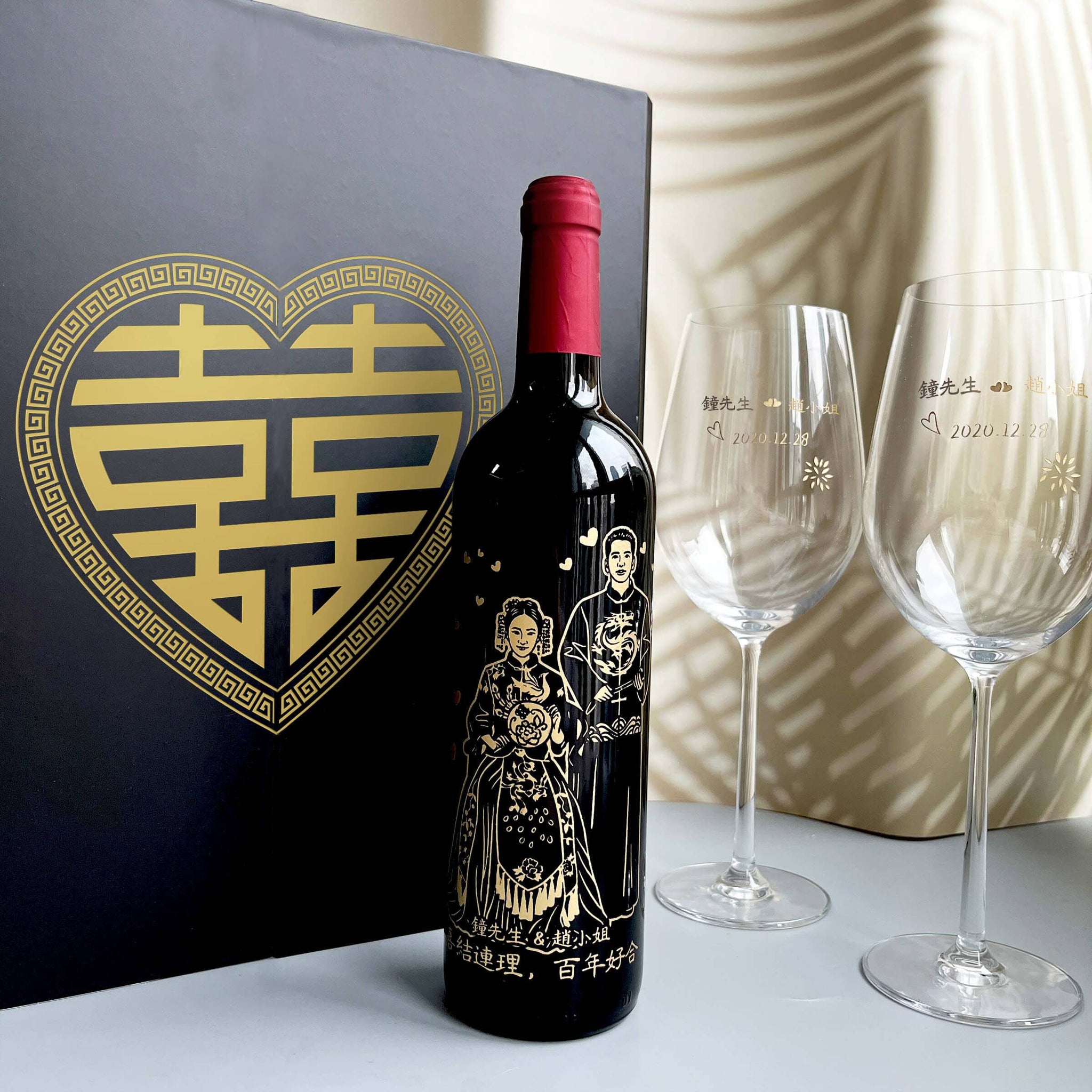 【8折特惠】Gift Sets| 客製化禮物（人像雕刻）刻字禮物 結婚禮物 送禮 送朋友 送女友 紀念禮物 - Design Your Own Wine