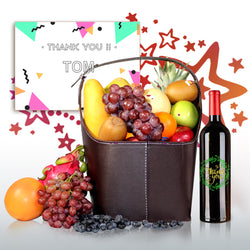 Thank You! Premium Fruit Hamper - Design Your Own Wine