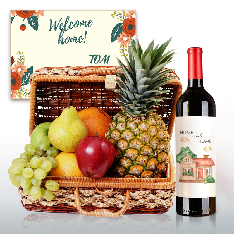 Welcome Home! Premium Fruit Hamper - Design Your Own Wine