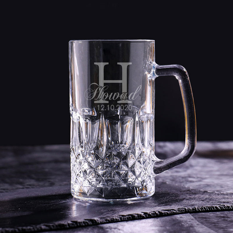 名字定制啤酒杯 | name Custom engraving Beer Glasse - Design Your Own Wine