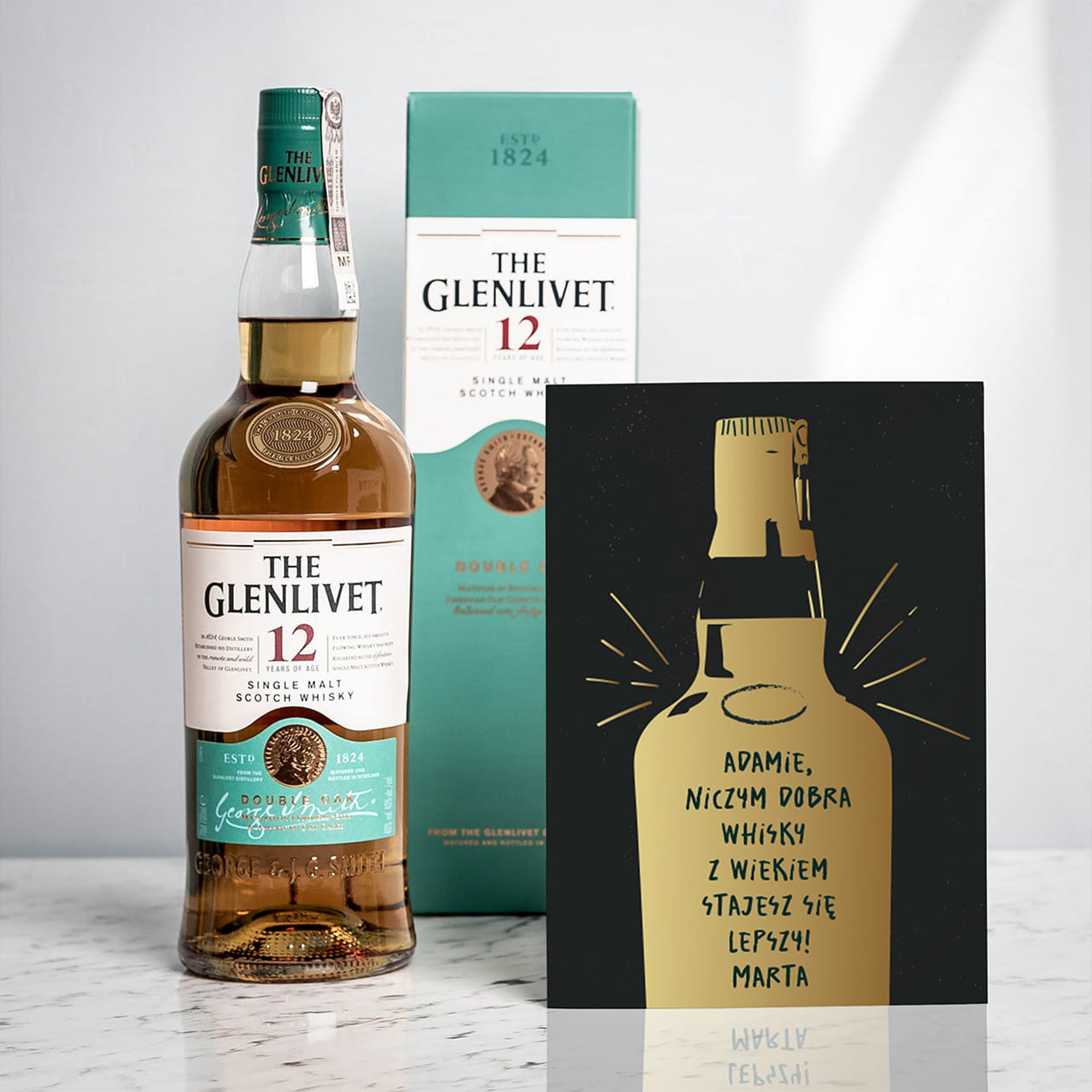 Glenlivet|格蘭威特12年威士忌單支雙杯套裝 客製化禮物（文字雕刻） - Design Your Own Wine