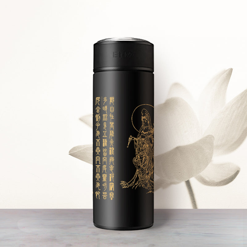 心經金色雕刻保溫瓶 （360度金色雕刻 歷久不變）| Buddhist Warm Bottle - Design Your Own Wine