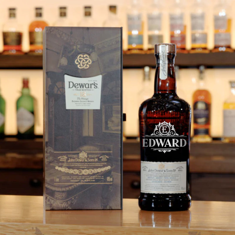 Dewar' s Whisky|Dewar's 18 Years Old威士忌酒 客製化禮物（文字雕刻） - Design Your Own Wine