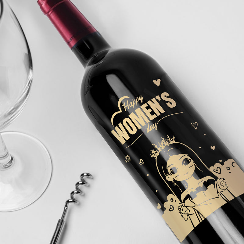 Queen's Day Gift| 女王節 精緻禮物 客定制化 紅酒（人像雕刻） - Design Your Own Wine