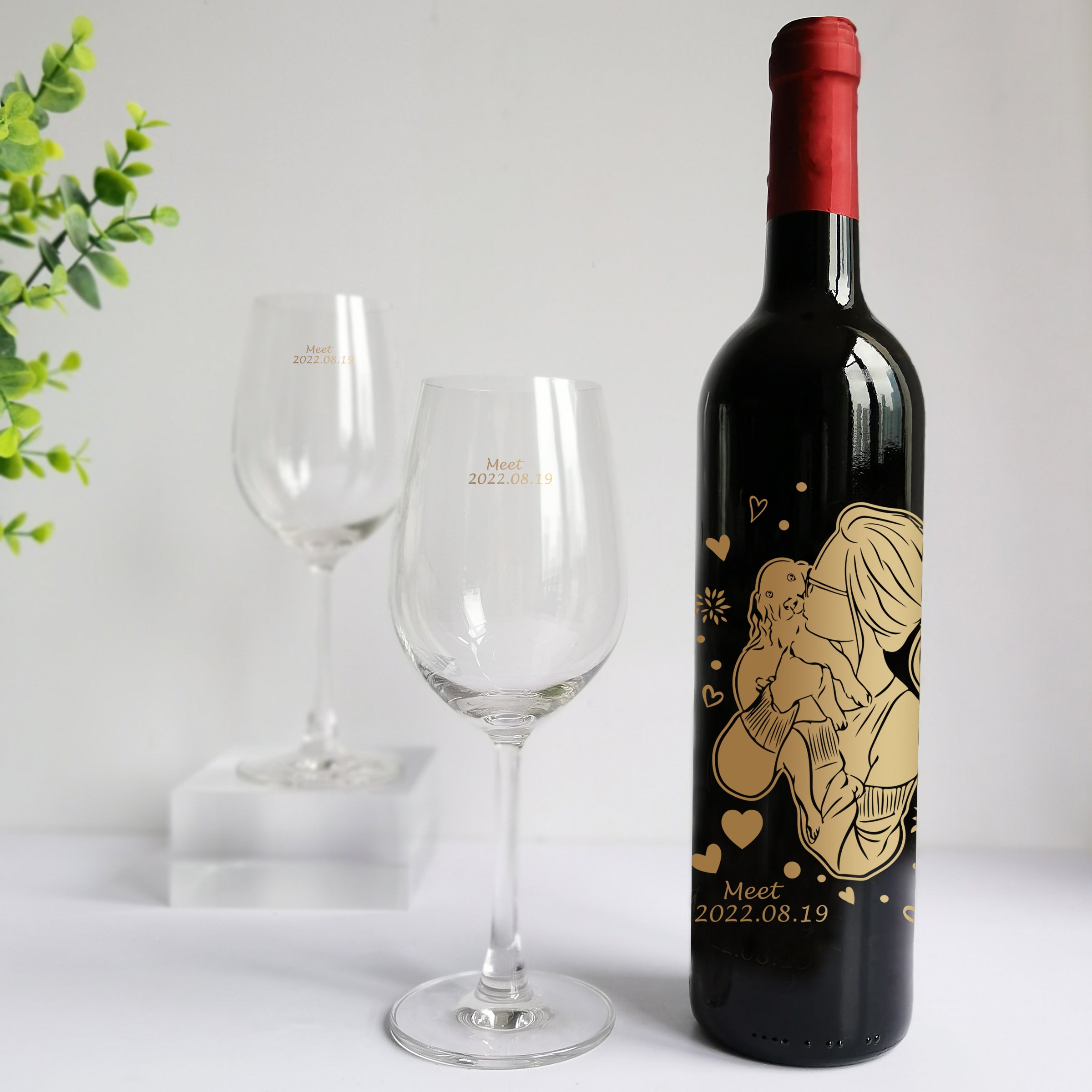 Me And My Pet|定製生日紀念紅酒|雕刻 - Design Your Own Wine
