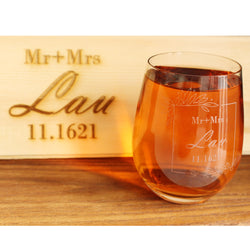 訂制姓氏威士忌對杯禮盒 | Custom name whisky glass(pair) gift set - Design Your Own Wine