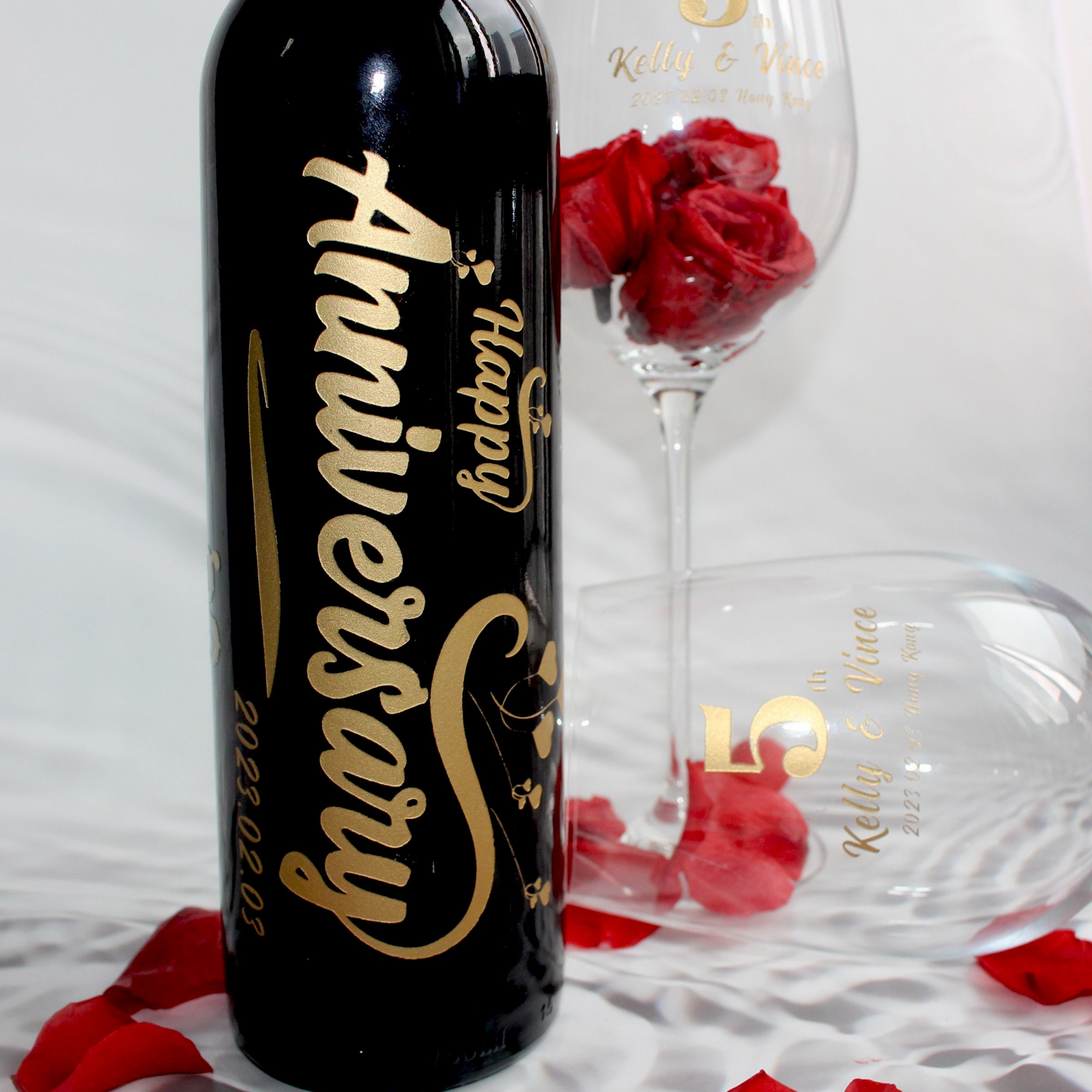 Valentine' s Gift| 訂製週年紀念紅酒 紀念禮物 結婚紀念禮物 訂製禮物（文字雕刻） - Design Your Own Wine