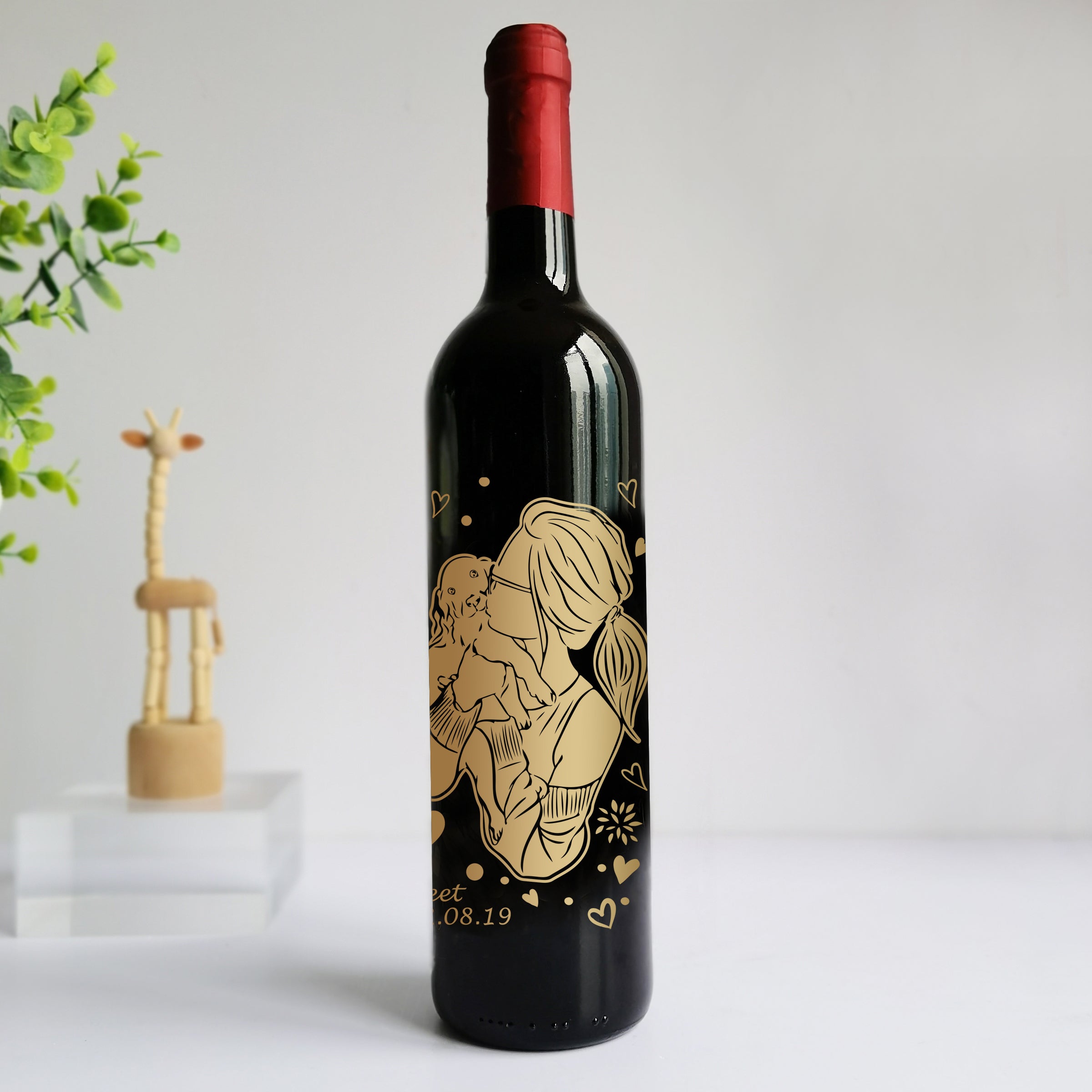 Me And My Pet|定製生日紀念紅酒|雕刻 - Design Your Own Wine