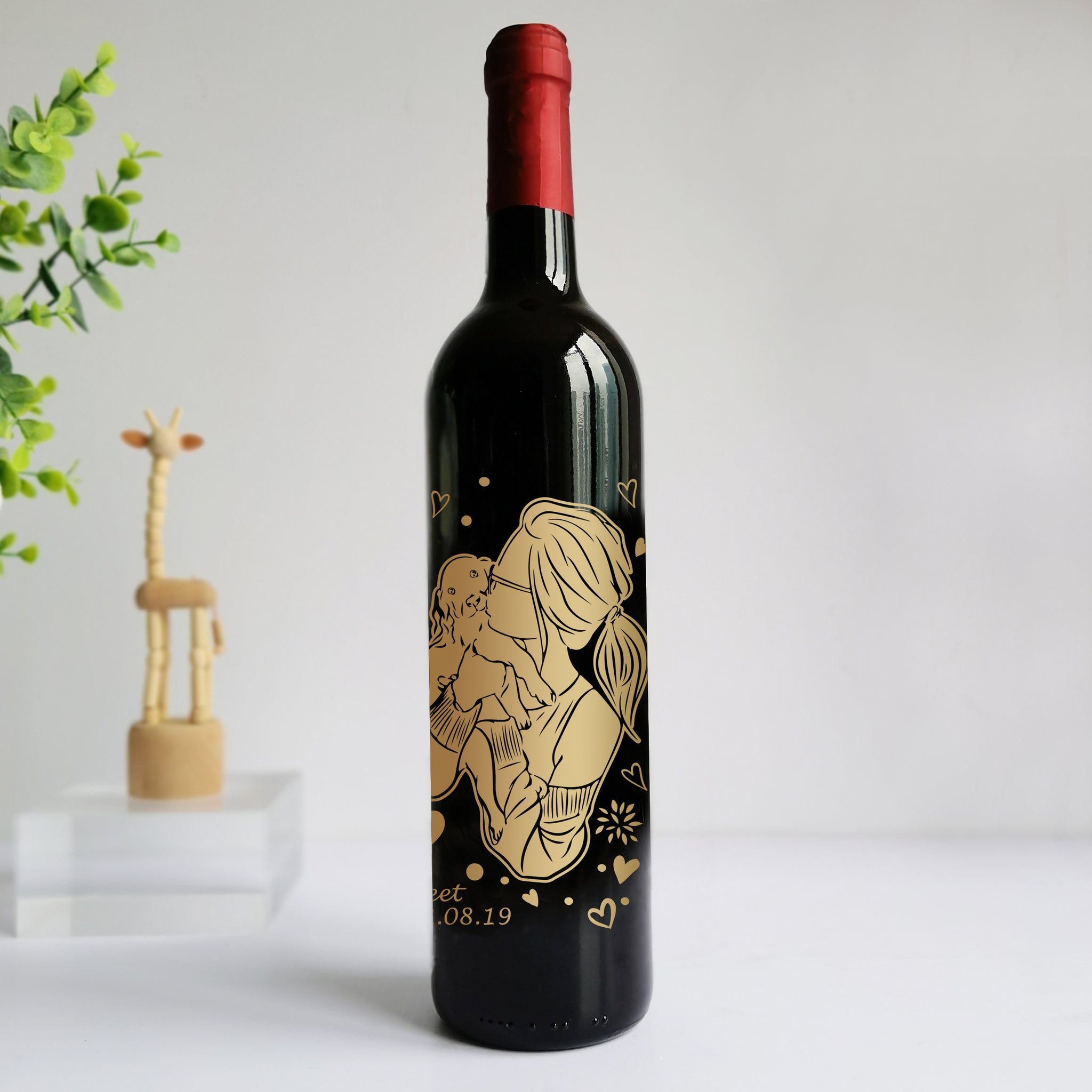 Me And My Pet|定製生日紀念紅酒|雕刻 - Design Your Own Wine