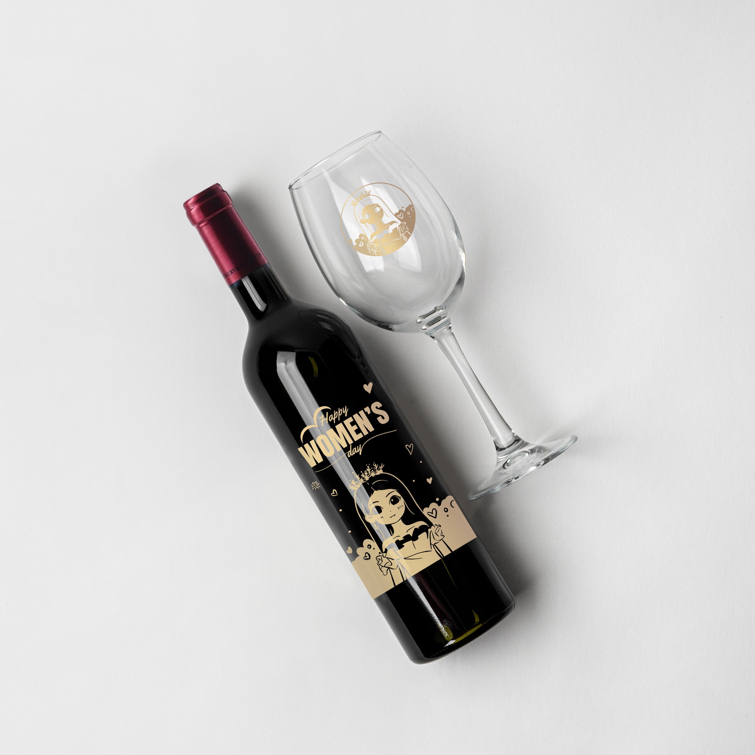 Queen's Day Gift| 女王節 精緻禮物 客定制化 紅酒（人像雕刻） - Design Your Own Wine