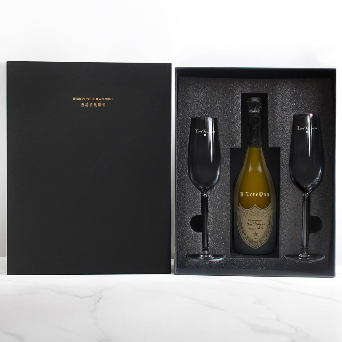 Dom Perignon Vintage Champagne with Engraved Gift Box