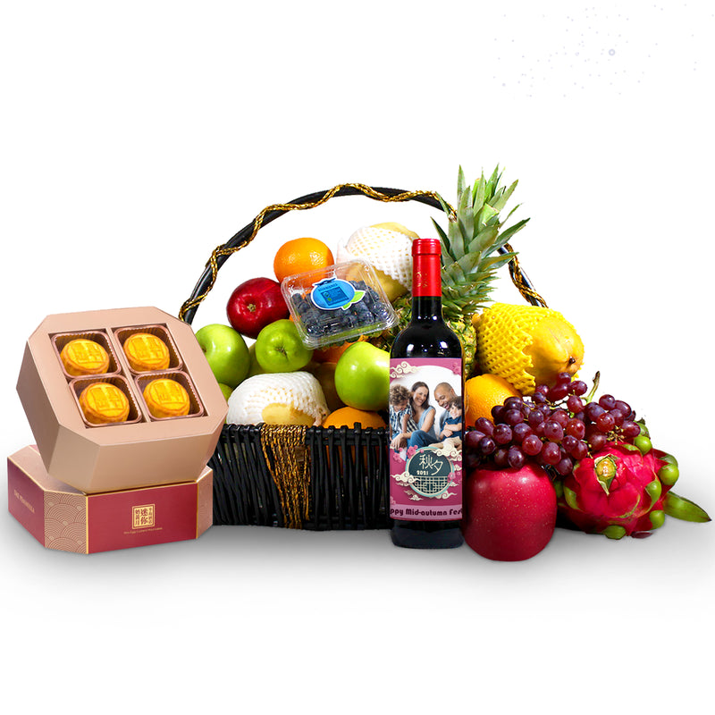 半島月餅水果籃-Mid-Autumn Fruit basket with Peninsula mooncake - Design Your Own Wine