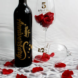 Valentine' s Gift| 訂製週年紀念紅酒 紀念禮物 結婚紀念禮物 訂製禮物（文字雕刻） - Design Your Own Wine