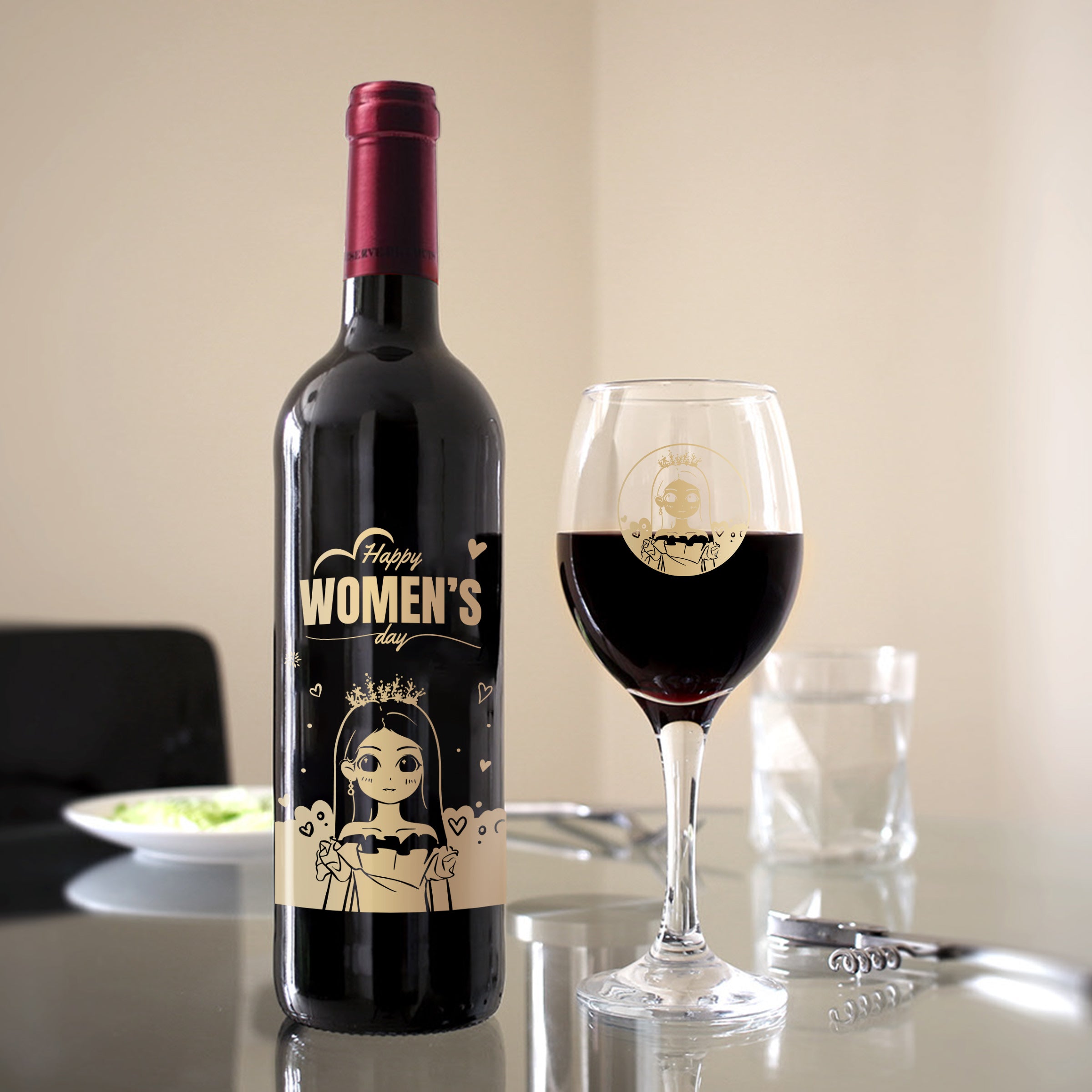 Queen's Day Gift| 女王節 精緻禮物 客定制化 紅酒（人像雕刻） - Design Your Own Wine