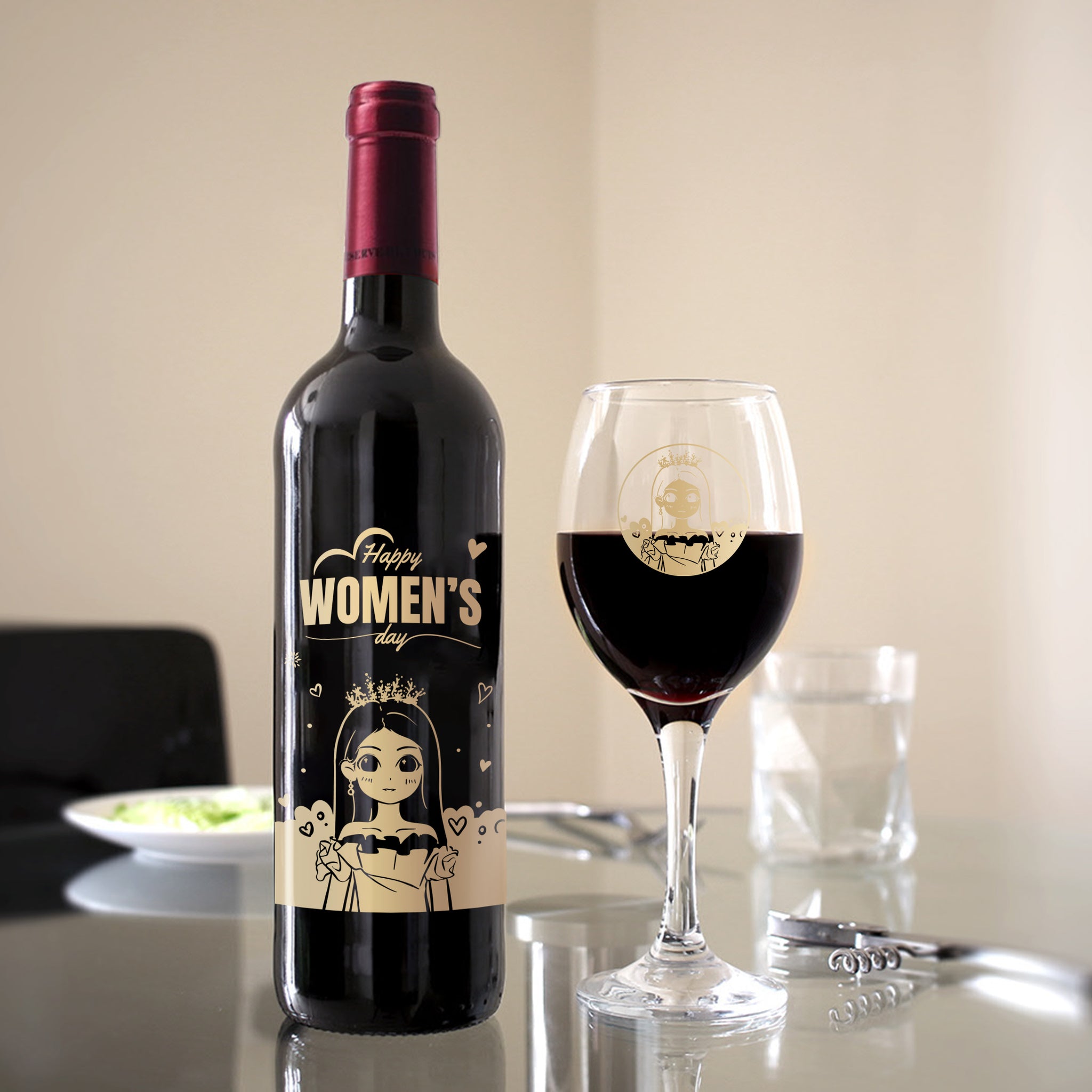 Queen's Day Gift| 女王節 精緻禮物 客定制化 紅酒（人像雕刻） - Design Your Own Wine