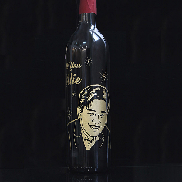寫實人像雕刻 ｜ Realism Style Wine Engraving - Design Your Own Wine