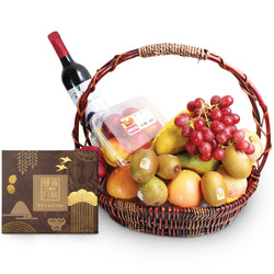 東海堂白蓮蓉月餅水果籃-Mid-Autumn Fruit basket with Arome mooncake - Design Your Own Wine
