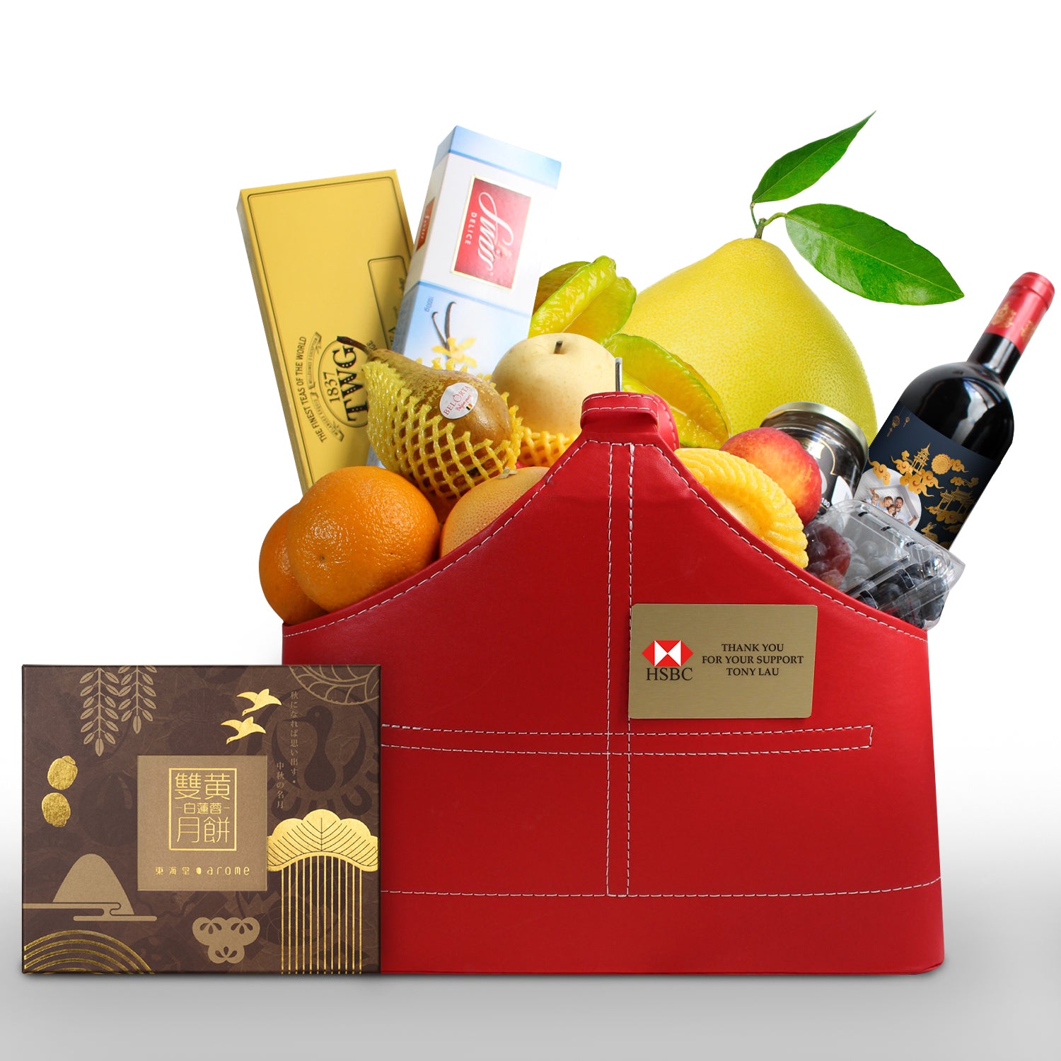 東海堂蓮蓉月餅美食禮籃-Mid-Autumn hamper with Arome mooncake - Design Your Own Wine