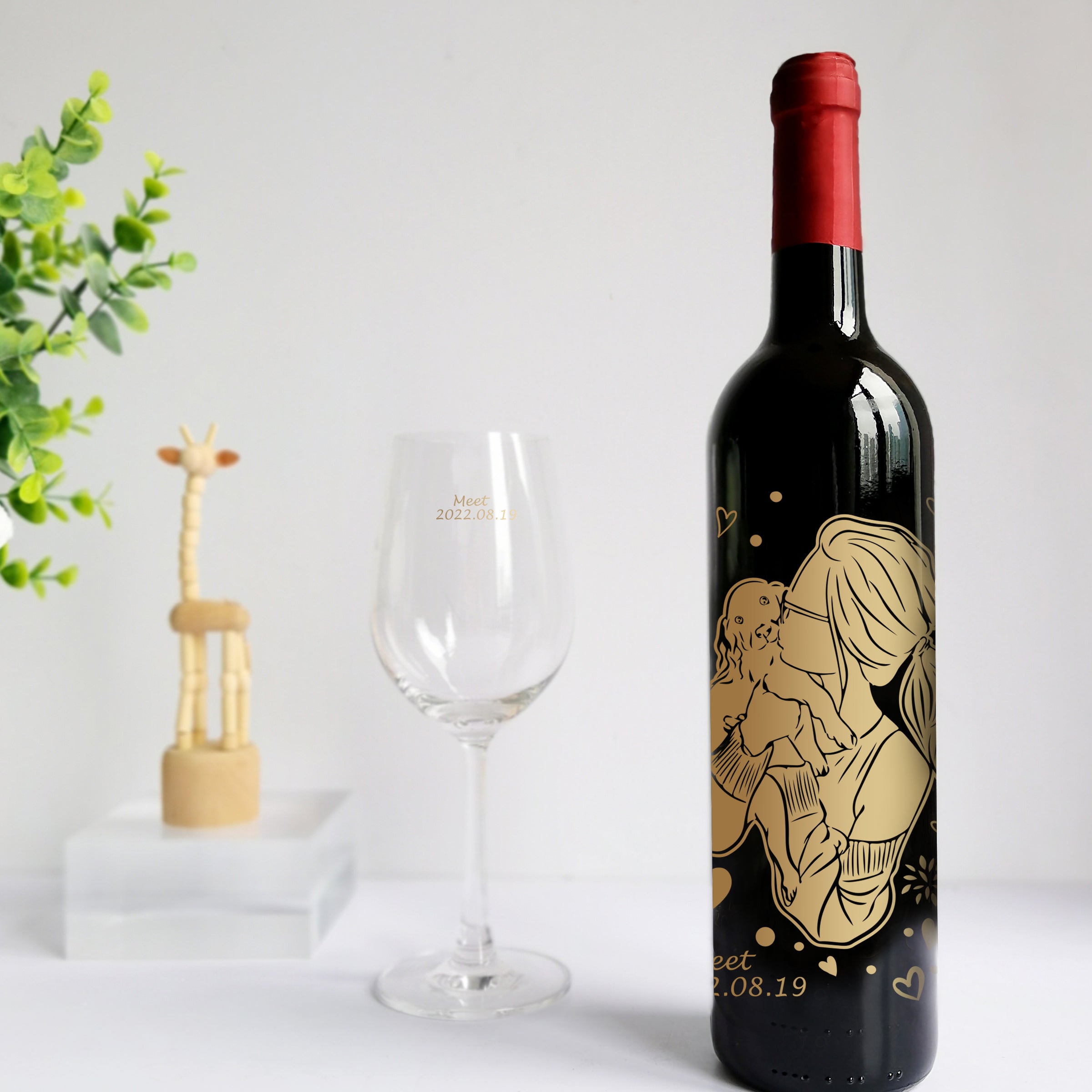 Me And My Pet|定製生日紀念紅酒|雕刻 - Design Your Own Wine