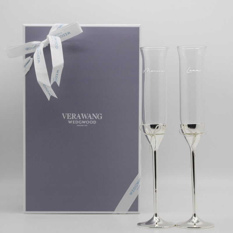 Vera Wang Love Knots Toasting Flute Pair - Design Your Own Wine