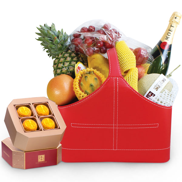 半島月餅moet水果籃-Mid-Autumn Fruit basket with Peninsula mooncake - Design Your Own Wine