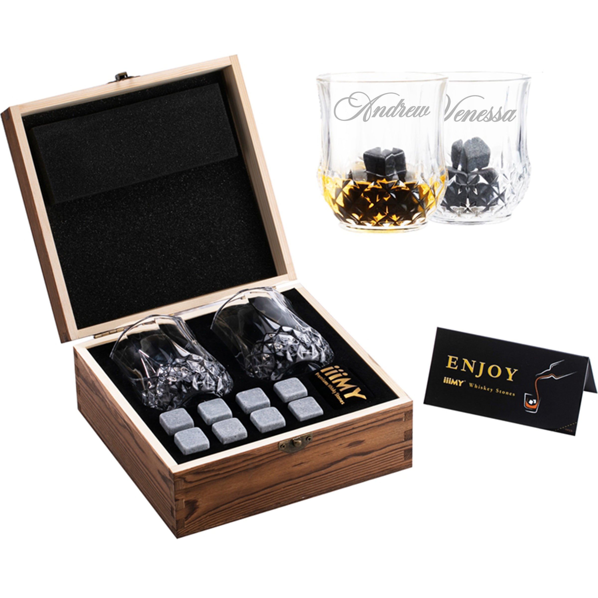 文字雕刻|iiimy天然冰酒石套裝歐式復古 客製化禮物（送禮禮物） - Design Your Own Wine