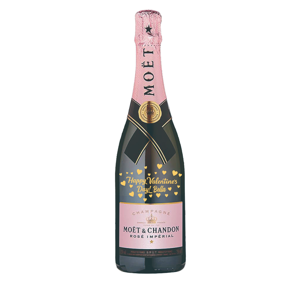Moet Chandon Rose Imperial | 2022 Valentine's Day 主題文字雕刻香檳酒 - Design Your Own Wine