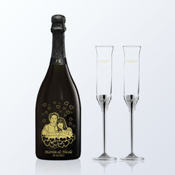 Dom Pérignon P2 Vintage 2004 & Vera Wang Love Knots Toasting Flute  Gift Set with Engraving |唐·培裏儂P2 2004香檳&Vera Wang香檳杯套裝(雕刻） - Design Your Own Wine