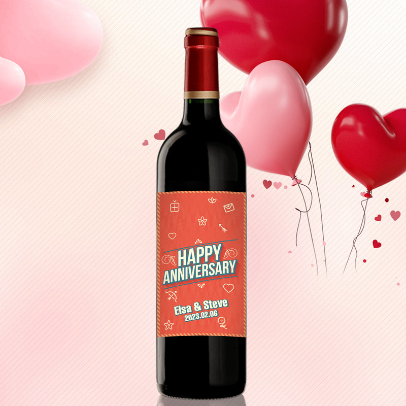 Valentine' s Gift| 訂製週年紀念酒標紅酒 紀念禮物 結婚紀念禮物 情人節禮物 - Design Your Own Wine