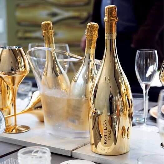 Bottega Prosecco-Gold & Bottega Champagne Glasses Gift Set with Name Engraving |波特嘉金色普羅賽克氣泡酒&Bottega香檳杯套裝(含名字雕刻） - Design Your Own Wine