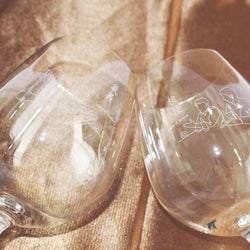 Minimalist|簡單·愛系列—定制氣義相投紅酒對杯（文字雕刻） - Design Your Own Wine