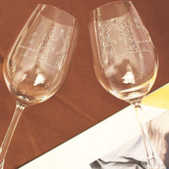 Minimalist|簡單·愛系列—定制親如手足紅酒對杯（文字雕刻） - Design Your Own Wine