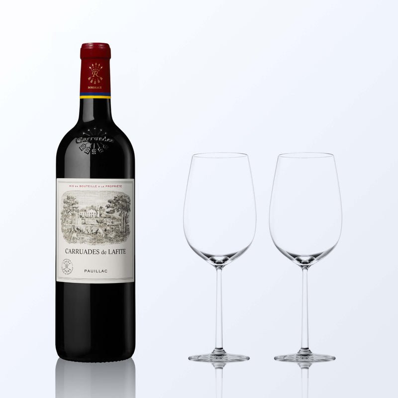 Carruades de Lafite 2015 & Bottega Wine Glasses Gift Set with Engraving |拉菲副牌紅酒&紅酒杯套裝(含人像雕刻) - Design Your Own Wine