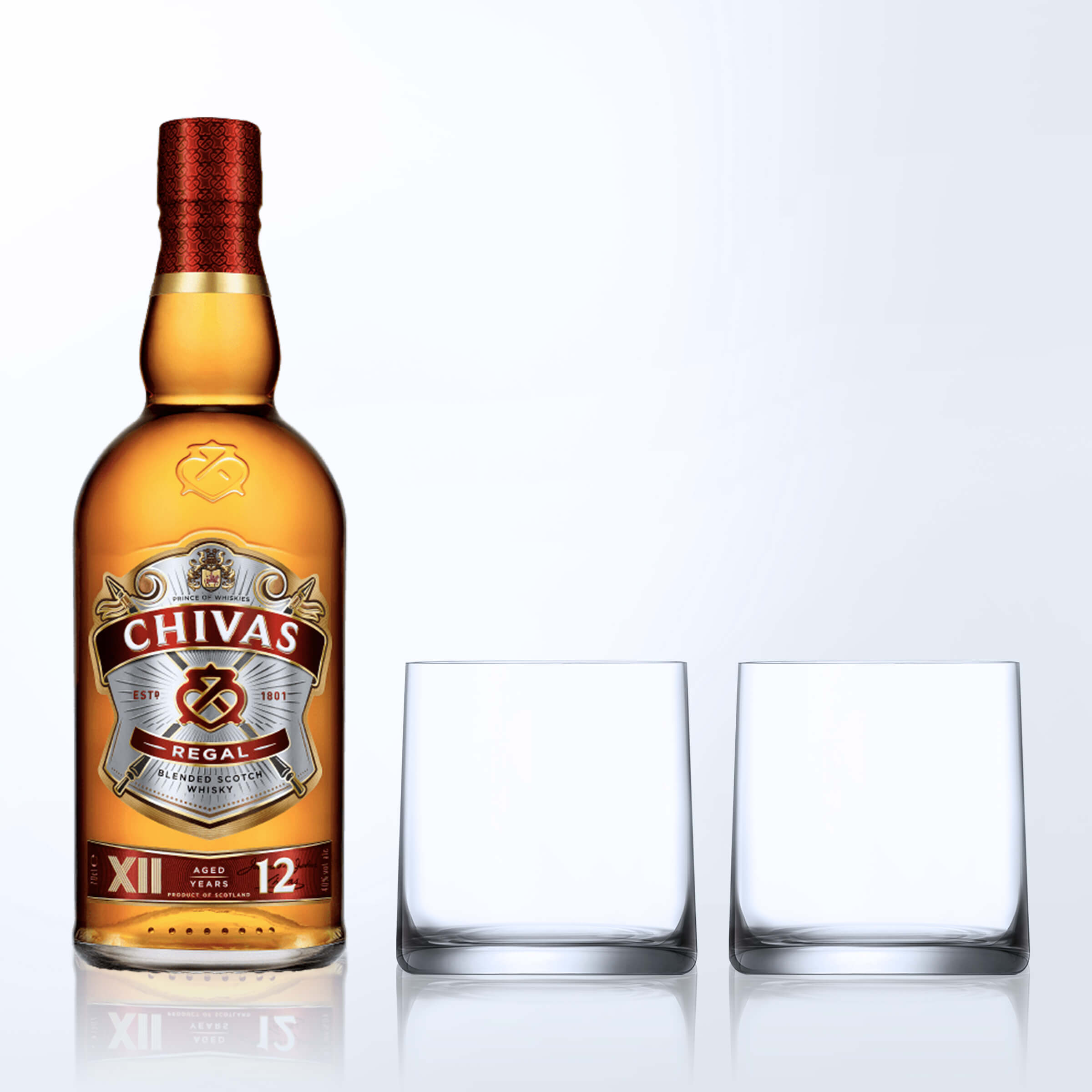 Chivas 12 & Bottega Whisky Glasses Gift Set with Engraving |芝華士12威士忌&Bottega威士忌杯套裝(含文字人像雕刻） - Design Your Own Wine