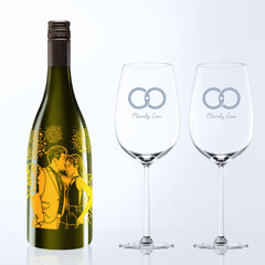 Cloudy Bay Te Koko & Bottega Wine Glasses Gift Set with Engraving |雲霧之灣蒂蔻蔻白葡萄酒&Bottega酒杯套裝(含名字人像雕刻） - Design Your Own Wine